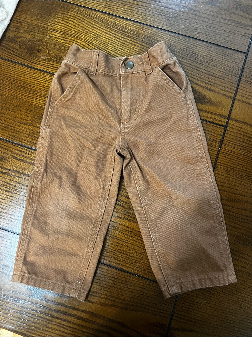 Carhartt Kids Rust Brown Straight-Leg Workwear Pants